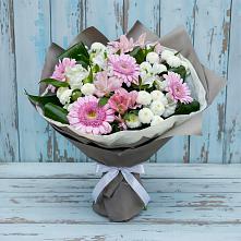 Букет цветов из:  Герберы, Альстромерии и Хризантемы в Яшкуле