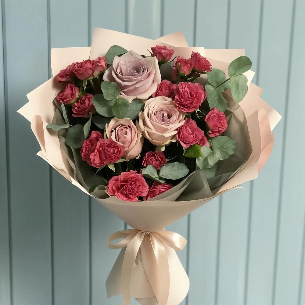 Букет цветов из: Гвоздики и Розы в Яшкуле