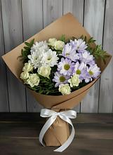 Букет цветов из:  Хризантемы и Розы в Яшкуле