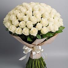 Букет 101 беля роза Белоснежка в Яшкуле