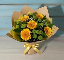 Букет цветов из:  Герберы и Хризантемы в Яшкуле
