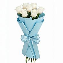 Букет 7 белых роз Проуд в Яшкуле