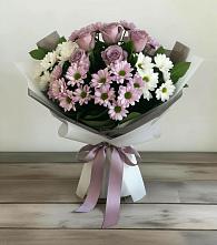 Букет цветов из:  Хризантемы и Розы в Яшкуле