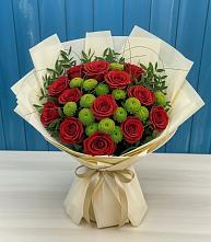 Букет цветов из:  Розы и Хризантемы в Яшкуле