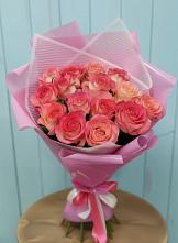 Букет 15 Розовых роз Равель в Яшкуле